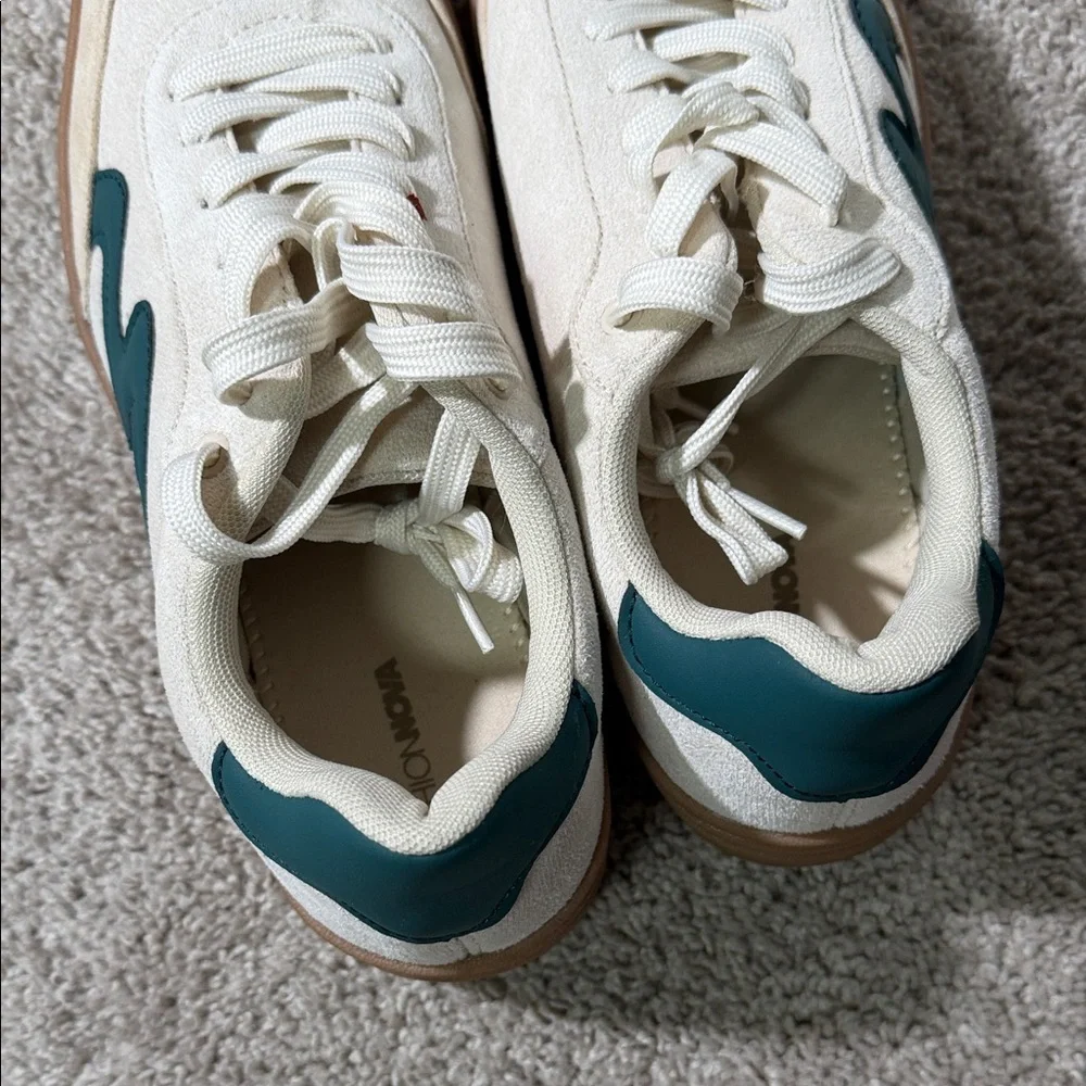 Fashion Nova Cream and Green Sneakers - Picture 3 of 6